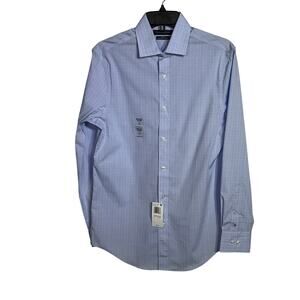 Tommy Hilfiger Men's Flex Slim Fit Twill Dress Shirt classic blue 14.5 32-33 $85